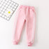 Autumn and Winter Lamb Fleece Striped Cotton Pants
